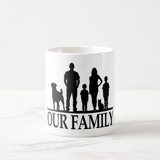 Caneca De Café Rottweiler, Our Family (Centro)