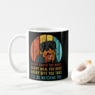 Caneca De Café Rottweiler Vintage Every Snack You Make Meal YOu B