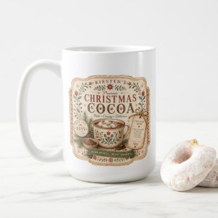 Caneca De Café Rótulo de Cacau Quente Nórdico