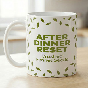 Caneca De Café Rótulo de Despensa Botânica Receita de Funcho
