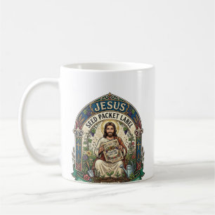 Caneca De Café Rótulo de Pacote de Sementes Jesus Pacote de Semen