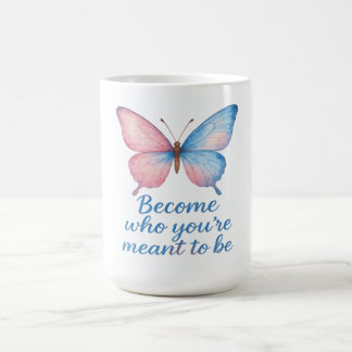 Caneca De Café Rótulo de Vela Inspirador Borboleta