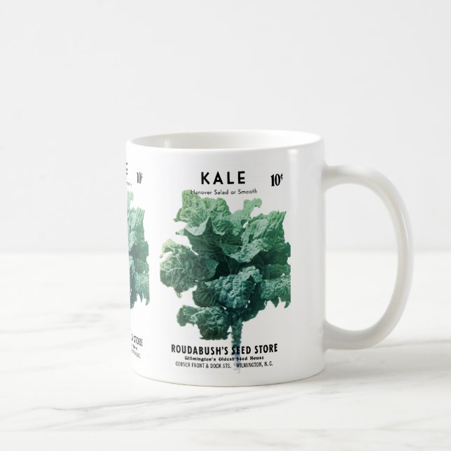 Caneca De Café Rótulo do Pacote de Sementes de Kale (Direita)