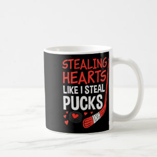 Caneca De Café Roubando Corações Roubando Pucks Hockey Dia dos Na