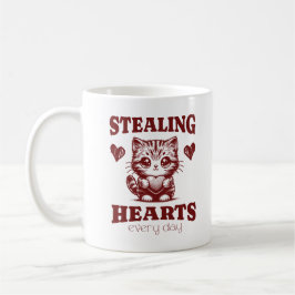 Caneca De Café Roubando Corações Todos Os Dias Gato Gato Gato Vda