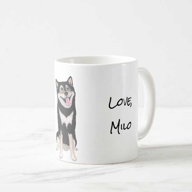 Caneca De Café Rouco/Cão Malamute (Frente Esquerda)