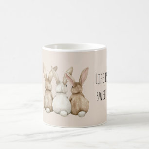 Caneca De Café Rouge Cremoso Três Coelhinhos Fofos