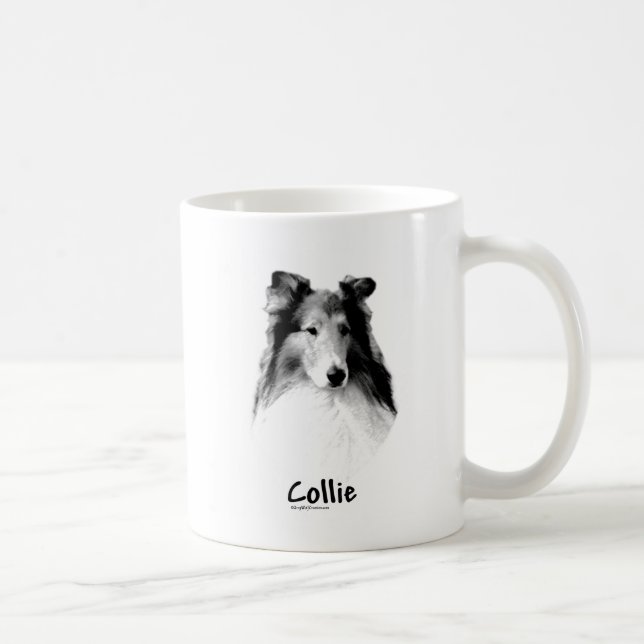 Caneca De Café Rough Collie Charcarbonis (Direita)