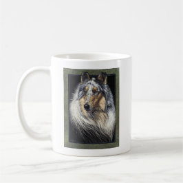 Caneca De Café Rough Collie Fine Art de Glenda S Harlan