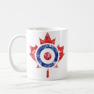 Caneca De Café Roundel Canada Curling Hockey Target Grunge