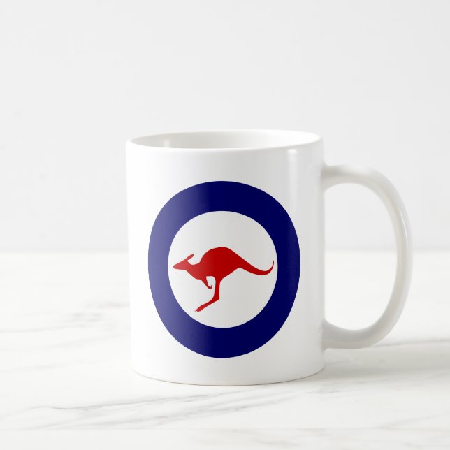 Caneca De Café Roundel militar da aviação do canguru de Austrália (Direita)