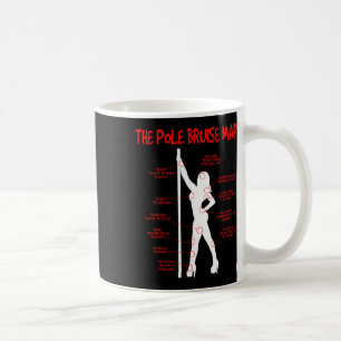 Caneca De Café Roupa Dançarina de Dança Vista de Bruise Pole