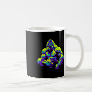 Caneca De Café Roupa de Academia de Macaco Gorila Fisiculturismo