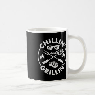 Caneca De Café Roupa de Chillin And Grillin Pai Grill Divertido B