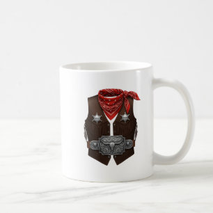 Caneca De Café Roupa de Cowboy Ocidental Bonito para Homens