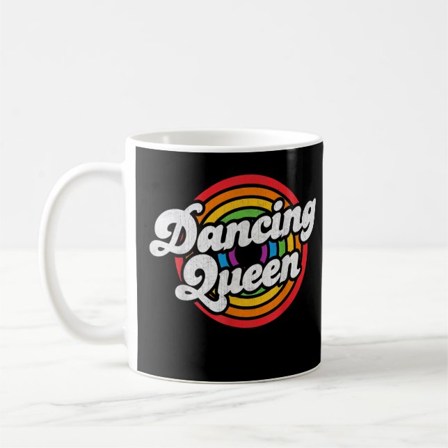Caneca De Café Roupa de Disco da Rainha Roladora Dançante Bonita  (Esquerda)