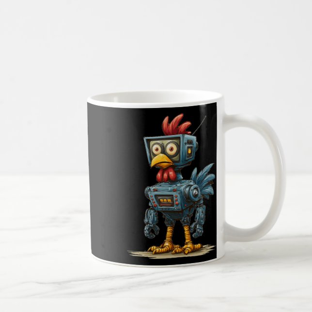 Caneca De Café Roupa de frango Ai engraçada com TV para amantes d (Direita)