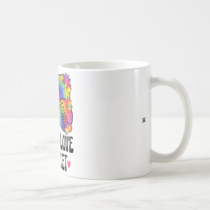 Caneca De Café Roupa de hippie dos anos 60 e 70 amante de críquet