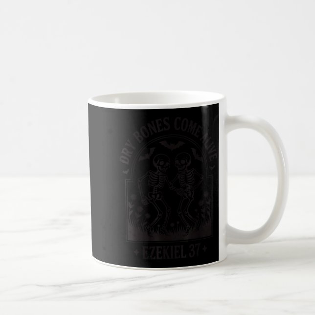 Caneca De Café Roupa de Jesus de Halloween Cristã Divertida Ossos (Direita)