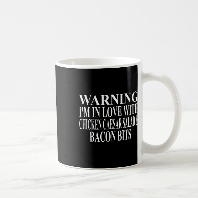 Caneca De Café Roupa de Salada Caesar de Frango Melhor Con Bits D (Direita)