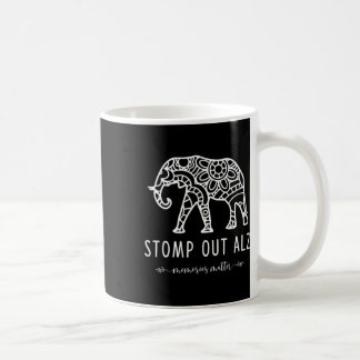 Caneca De Café Roupas de Conscientização do Elefante Roxo Heimerh