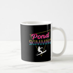 Caneca De Café Roupas de Esqui de Pulo em Lagoa Retro dos Anos 80