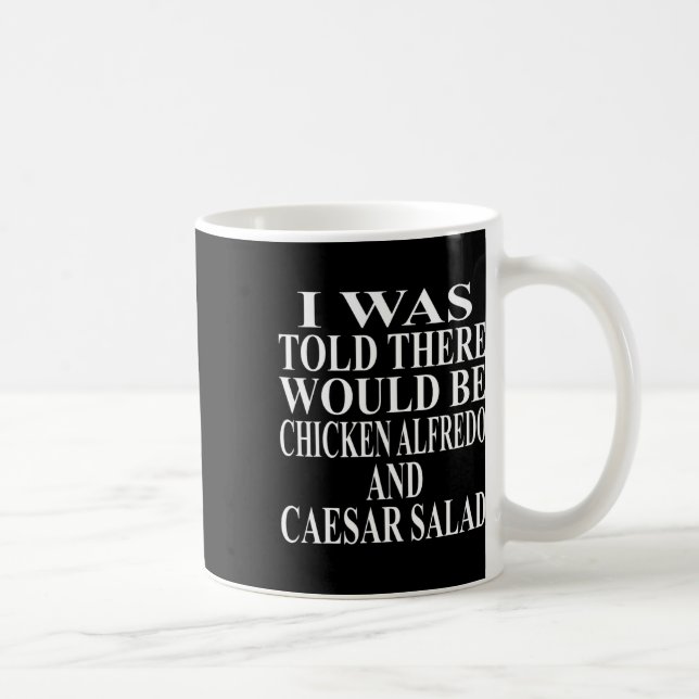 Caneca De Café Roupas de Frango Alfredo Incrível Piada Salada Cae (Direita)