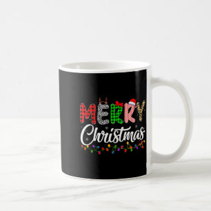 Caneca De Café Roupas de Natal Alegre para Mulheres Luzes Papai N