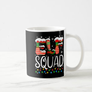 Caneca De Café Roupas de Natal da Família Elfo Combinando Esquadr