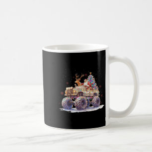 Caneca De Café Roupas de Natal do Papai Noel Monster Truck Rena P