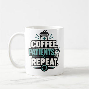 Caneca De Café Roupas de Saúde Repetir Café Enfermeira Pacientes