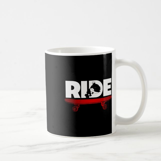 Caneca De Café Roupas de Skate - Skate Skateboarder (Direita)