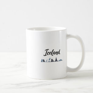 Caneca De Café Roupas de Viagem Férias na Silhueta da Islândia