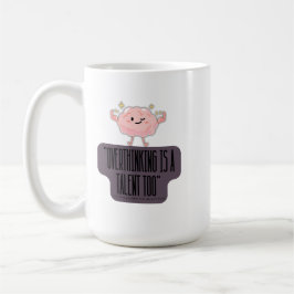 Caneca De Café  Roupas Divertidas de Poder Cerebral para Quem Sob