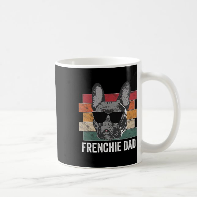 Caneca De Café Roupas retrô de pai French Bulldog para homens e c (Direita)