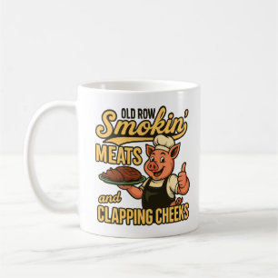 Caneca De Café Row Smokin Meats and Clapps Cheeks