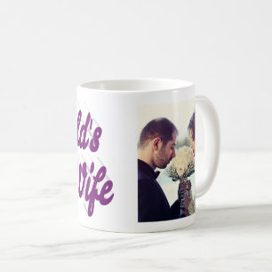 Caneca de Café roxa com Foto da Esposa