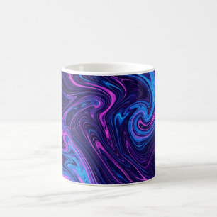Caneca de Café Roxa Cósmica Varrida pelo Vento Abs
