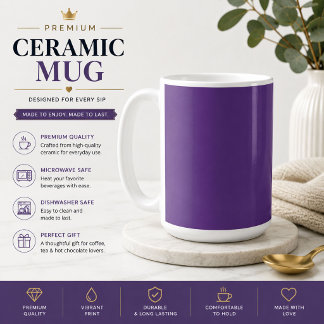 Caneca de Café Roxa Personalizada