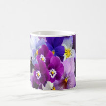 Roxo Azul Branco Pensamento Floral Flores