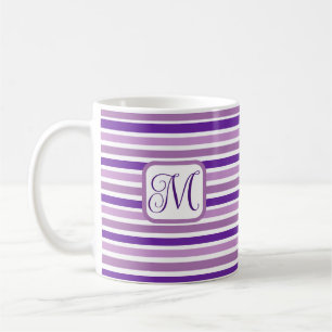 Caneca De Café Roxo-Cinto e Design inicial com distribuição branc