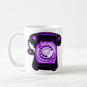 Caneca De Café Roxo da linha de apoio ao cliente