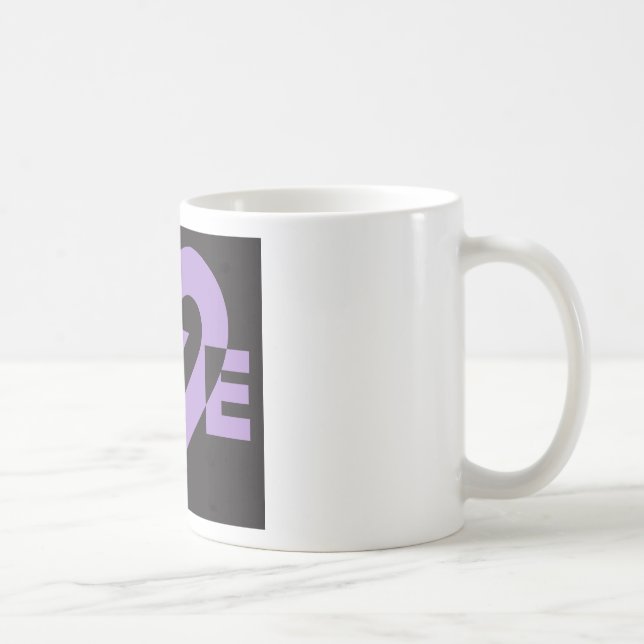 Caneca De Café Roxo do Amor a Preto (Direita)