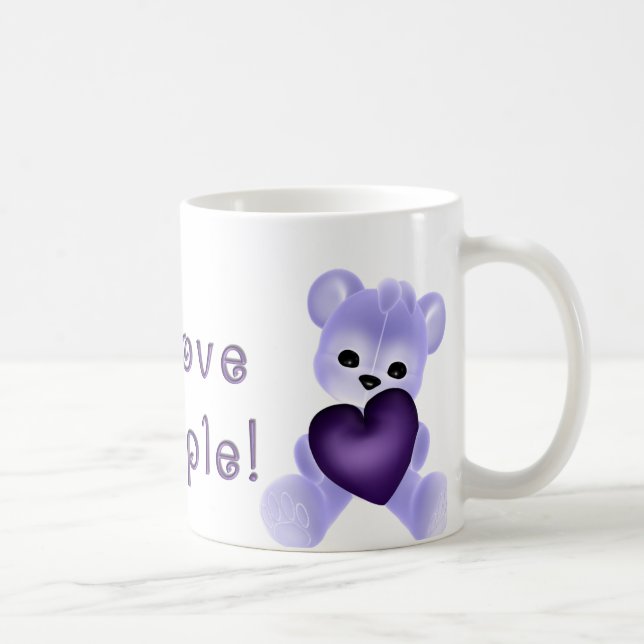 Caneca De Café Roxo do amor do KRW (Direita)