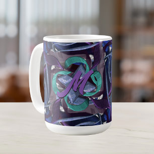 Caneca De Café Roxo e Azuis