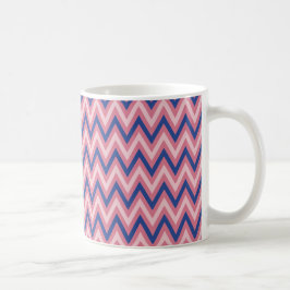 Caneca De Café Roxo e Tons de Chevron Rosa