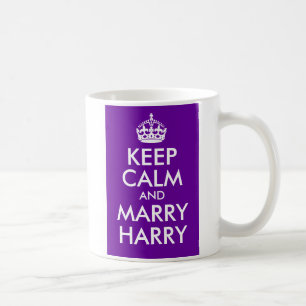 Caneca De Café Roxo Fique Calmo e Casado Harry
