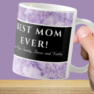Caneca De Café Roxo Moderno "Melhor mãe do mundo" Dia das Mães