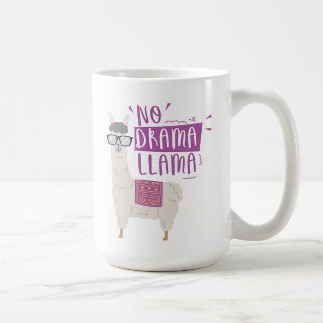 Caneca De Café Roxo nenhum lama do drama (Direita)