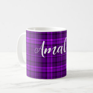 Caneca De Café roxo néon brilhante fluorescente sólido